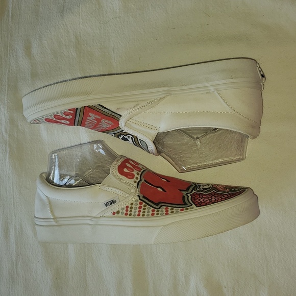 Vans Custom Kicks University of Wisconsin Slip-On Sz. M 7.5 W 9 Shoes Sneakers - Picture 3 of 9